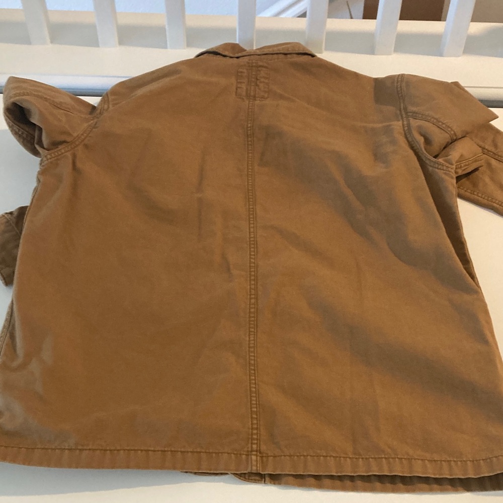 Gap Chore Jacket Brown Button Front Cotton Twill … - image 7